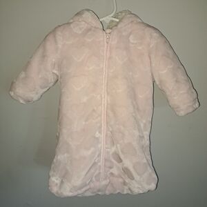 Mon Lapin Baby Girl Bunting Pink Outerwear Coat Wearable Blanket Size 0-3 Mths